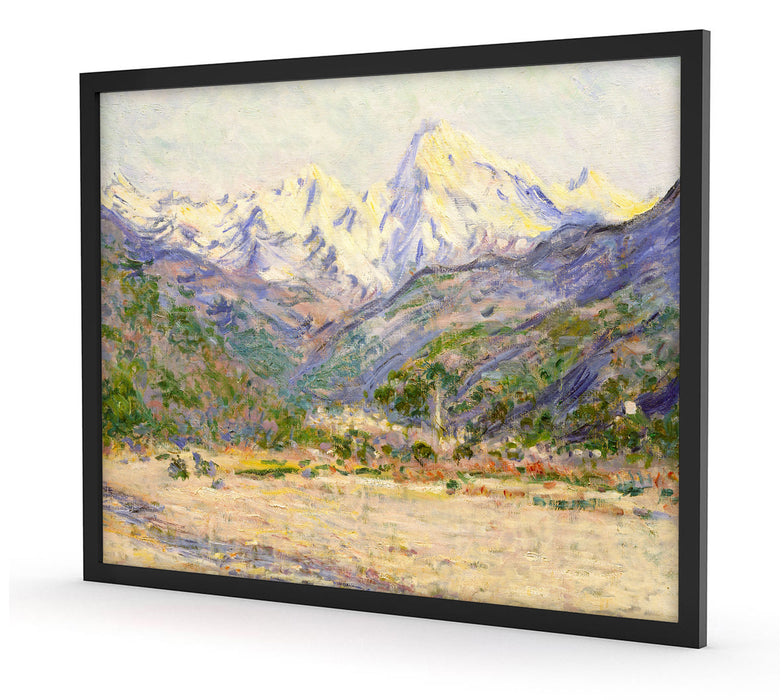 Claude Monet - Das Tal der Nervia , Poster mit Bilderrahmen