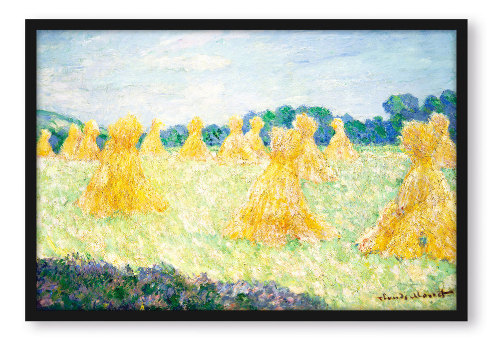 Claude Monet - Die jungen Damen von Giverny, Poster mit Bilderrahmen