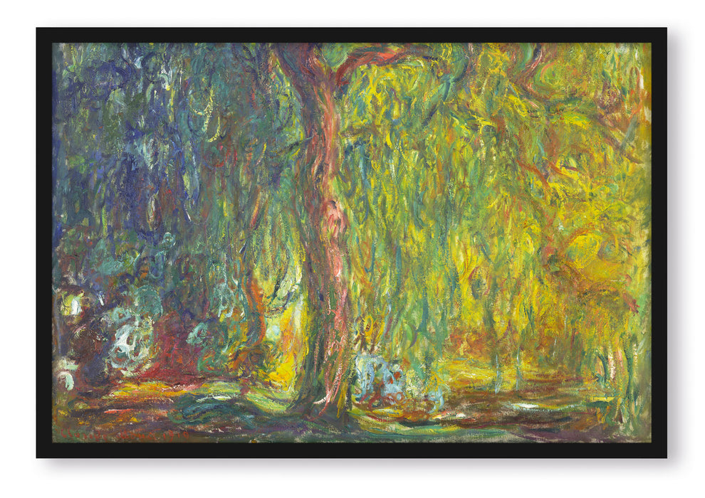 Pixxprint Claude Monet - Trauerweide , Poster mit Bilderrahmen