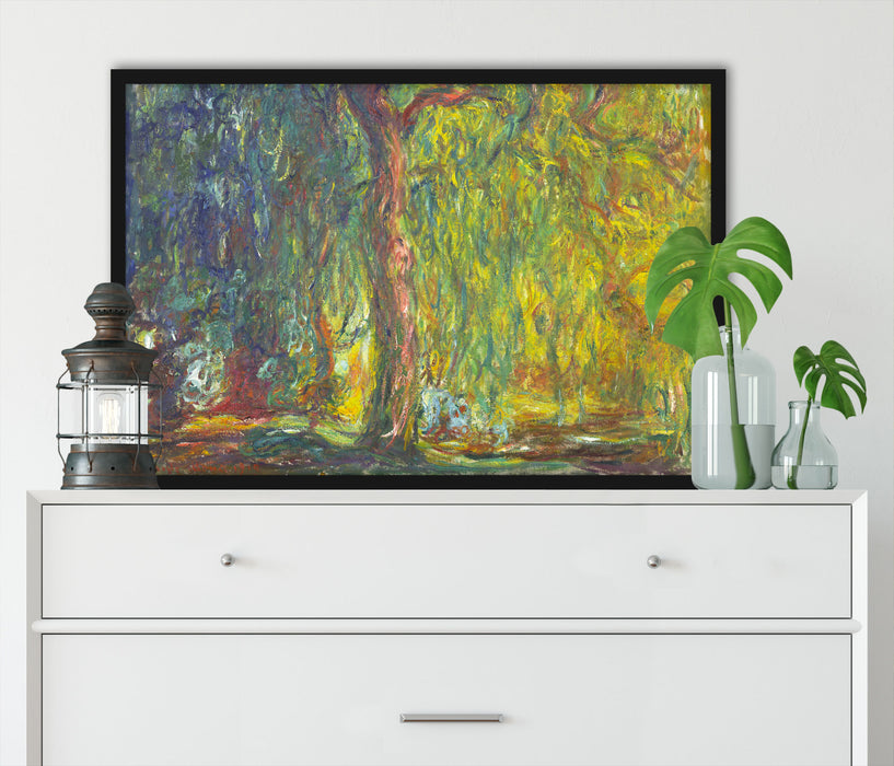 Claude Monet - Trauerweide , Poster mit Bilderrahmen