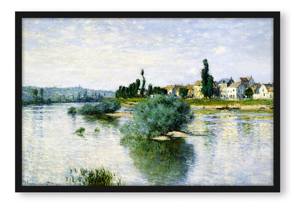 Claude Monet - LA SEINE À LAVACOURT , Poster mit Bilderrahmen