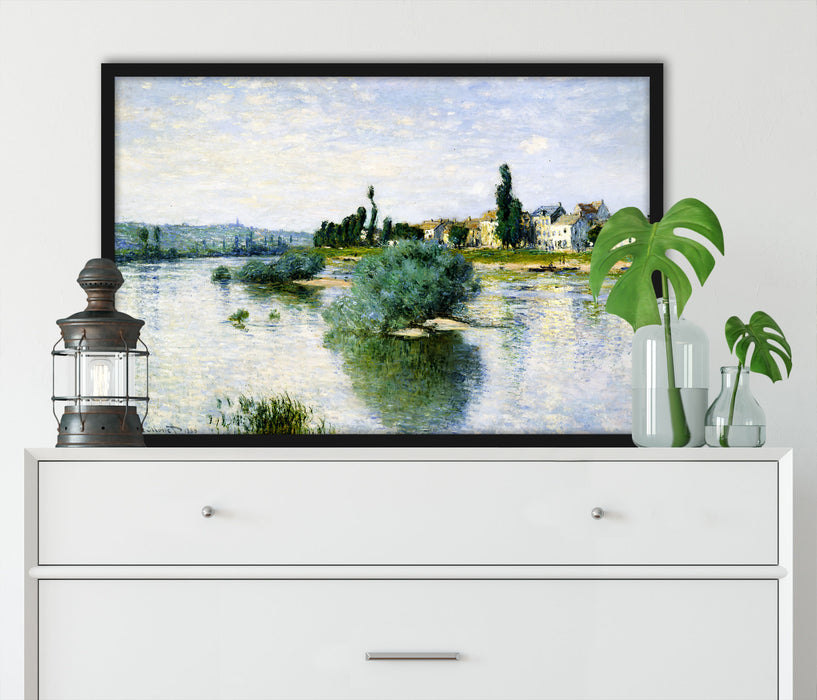 Claude Monet - LA SEINE À LAVACOURT , Poster mit Bilderrahmen