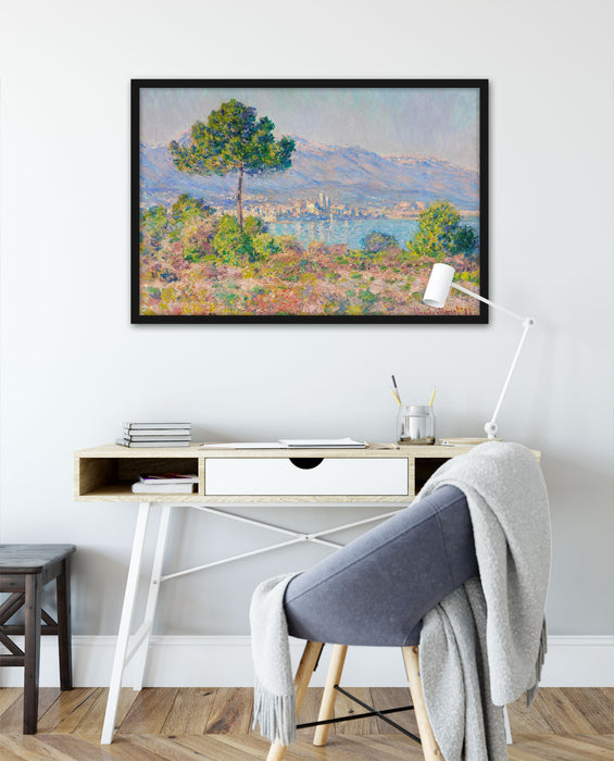 Claude Monet - Antibes vue du plateau Notre Dame, Poster mit Bilderrahmen