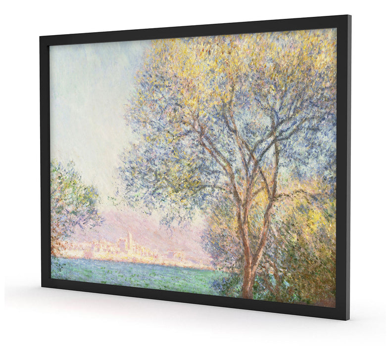 Claude Monet - Antibes Blick vom Salis Garten , Poster mit Bilderrahmen