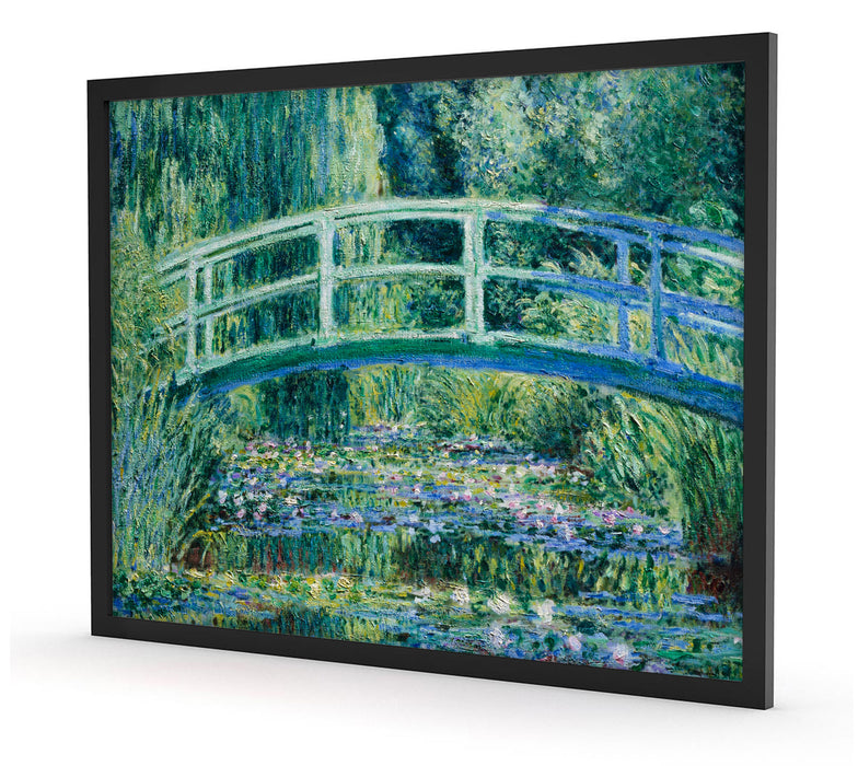 Claude Monet - Seerosen und japanische Brücke , Poster mit Bilderrahmen
