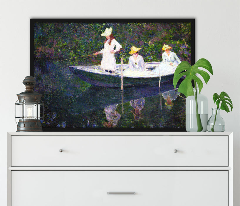 Claude Monet - En norvégienne, Poster mit Bilderrahmen