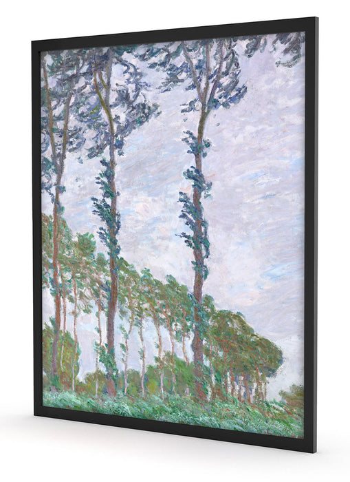 Claude Monet - PappelnWind-Effekt, Poster mit Bilderrahmen