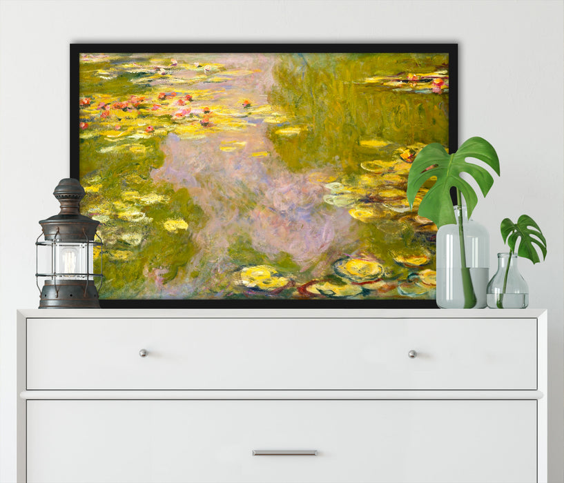Claude Monet - Seerosen  II, Poster mit Bilderrahmen