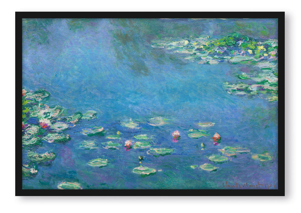 Pixxprint Claude Monet - Seerosen  III, Poster mit Bilderrahmen