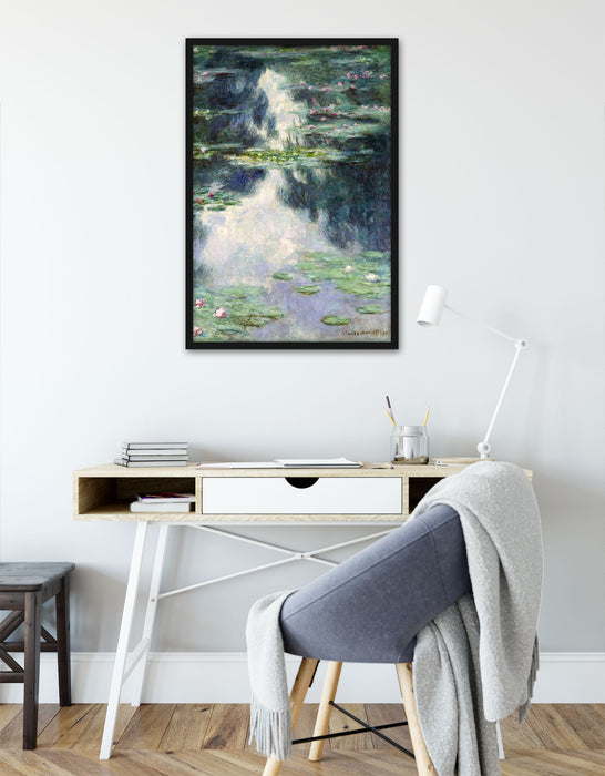 Claude Monet - Teich mit Seerosen  , Poster mit Bilderrahmen