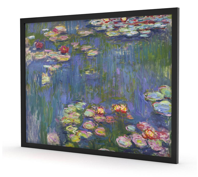 Claude Monet - Seerosen  V, Poster mit Bilderrahmen