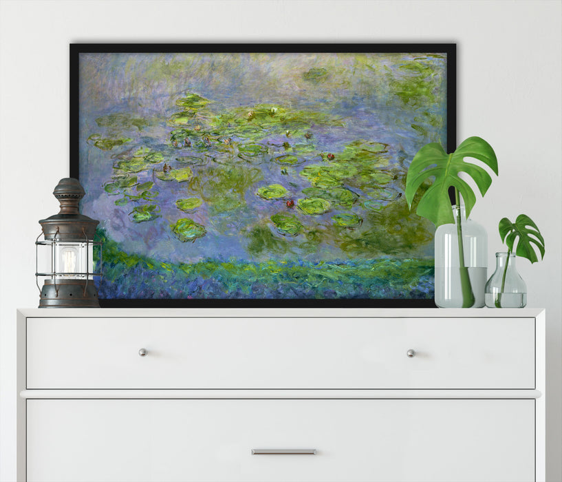 Claude Monet - Seerosen  VI, Poster mit Bilderrahmen