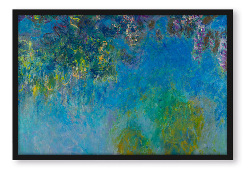 Pixxprint Claude Monet - GlyzinienWisteria, Poster mit Bilderrahmen