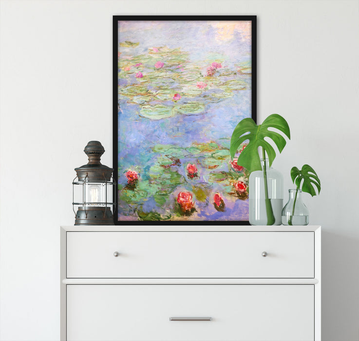 Claude Monet - Seerosen  VIII, Poster mit Bilderrahmen