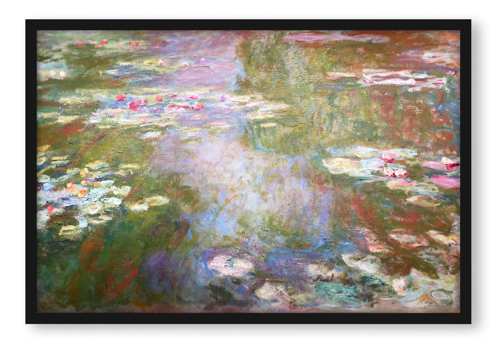 Pixxprint Claude Monet - Seerosenteich  , Poster mit Bilderrahmen
