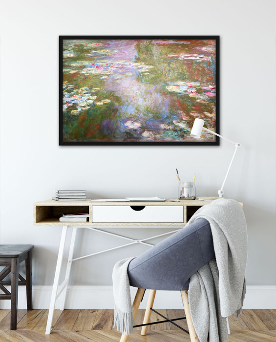 Claude Monet - Seerosenteich  , Poster mit Bilderrahmen