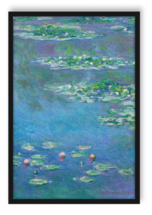 Claude Monet - Seerosen  IX, Poster mit Bilderrahmen