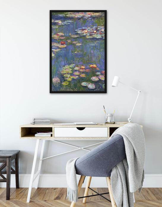 Claude Monet - Seerosen, Poster mit Bilderrahmen