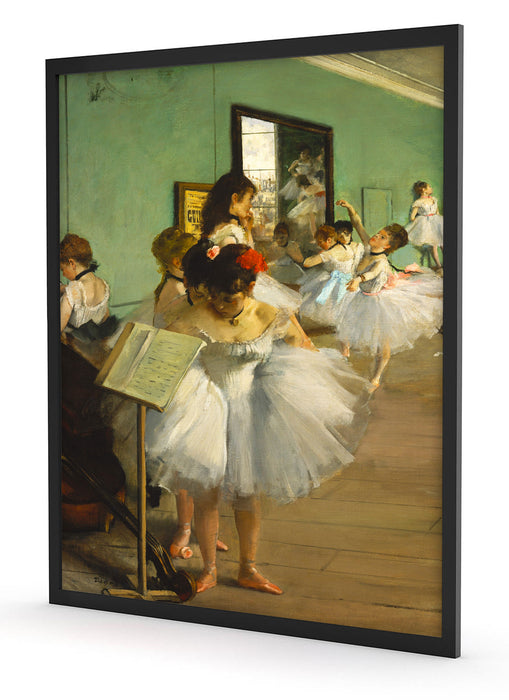 Edgar Degas - Die Tanzstunde , Poster mit Bilderrahmen