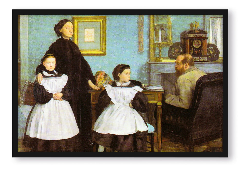 Edgar Degas - Die Familie Bellelli, Poster mit Bilderrahmen