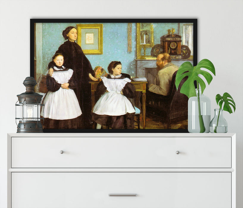 Edgar Degas - Die Familie Bellelli, Poster mit Bilderrahmen