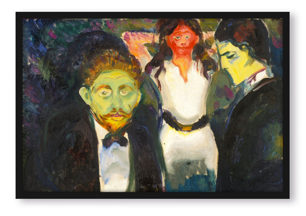 Edvard Munch - Eifersucht, Poster mit Bilderrahmen