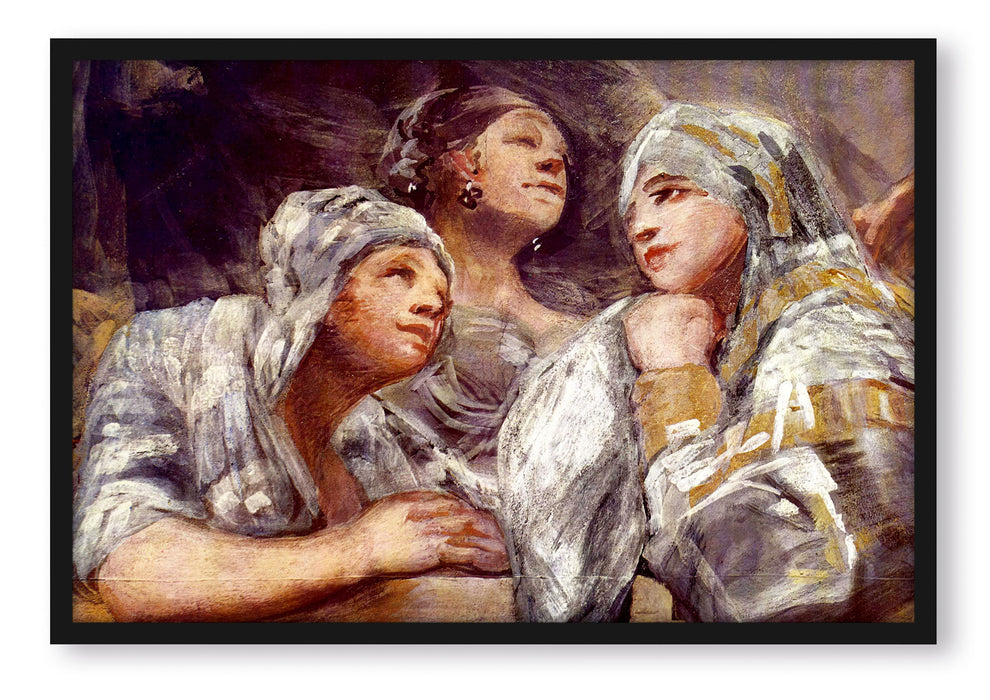 Pixxprint Francisco de Goya - Kuppelfresko in San Antonio, Poster mit Bilderrahmen