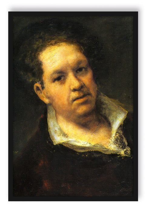 Francisco de Goya - Selbstportrait, Poster mit Bilderrahmen