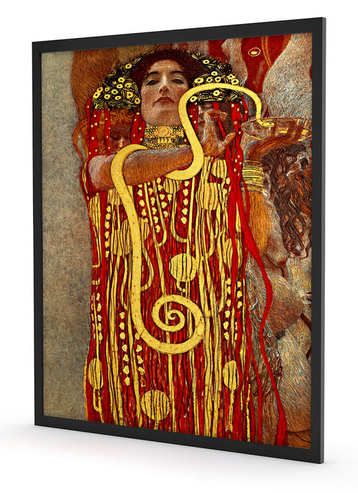 Gustav Klimt - Hygieia, Poster mit Bilderrahmen