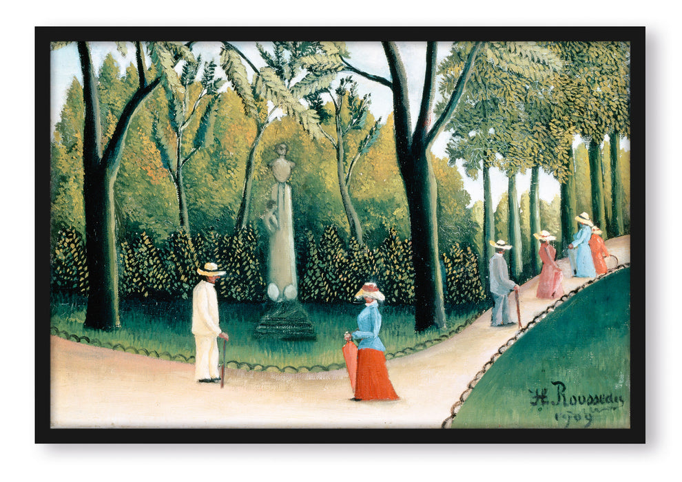 Henri Rousseau - Die Luxemburg Gärten - Shopin-Monument, Poster mit Bilderrahmen