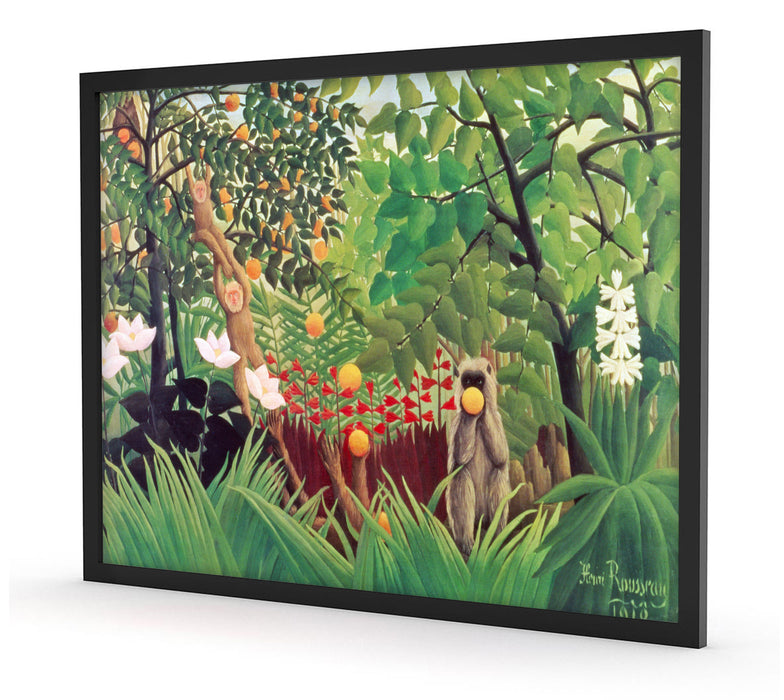 Henri Rousseau - Exotische Landschaft , Poster mit Bilderrahmen