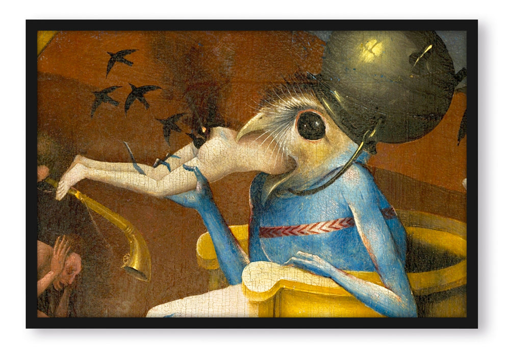 Hieronymus Bosch - Ausschnitt aus Garten der Lüste I, Poster mit Bilderrahmen