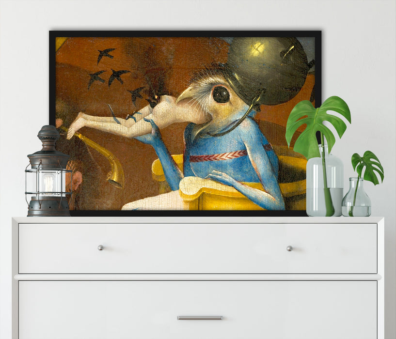 Hieronymus Bosch - Ausschnitt aus Garten der Lüste I, Poster mit Bilderrahmen