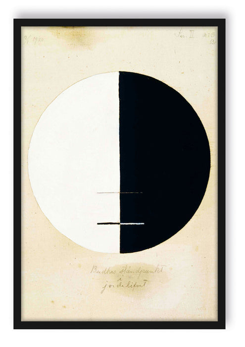 Pixxprint Hilma af Klint - Buddha's Standpunkt im irdischen Leben, Poster mit Bilderrahmen