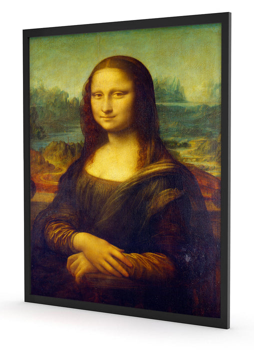 Leonardo da Vinci - Mona Lisa , Poster mit Bilderrahmen