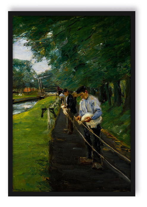 Pixxprint Max Liebermann - Seilberbahn in Edam , Poster mit Bilderrahmen