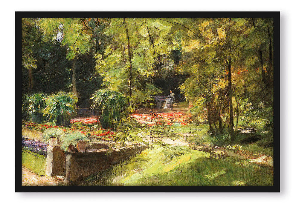 Pixxprint Max Liebermann - Die Blumenterassen im Wannseegarten na, Poster mit Bilderrahmen