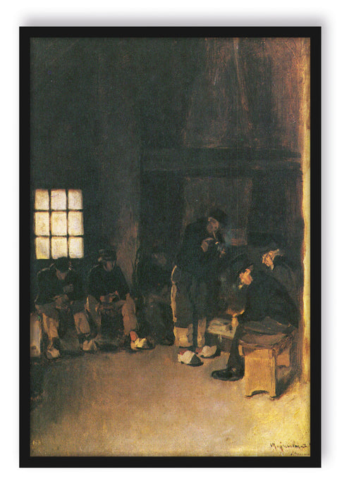 Pixxprint Max Liebermann - In der Lotsenstube, Poster mit Bilderrahmen
