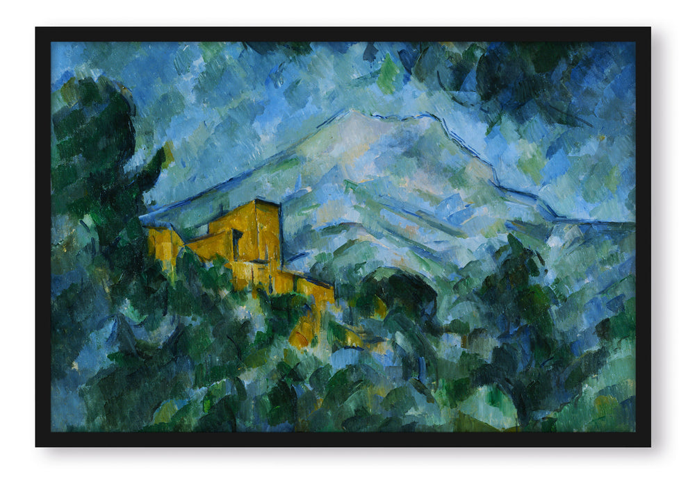 Paul Cézanne - Mont Sainte-Victoire im Dunkeln , Poster mit Bilderrahmen