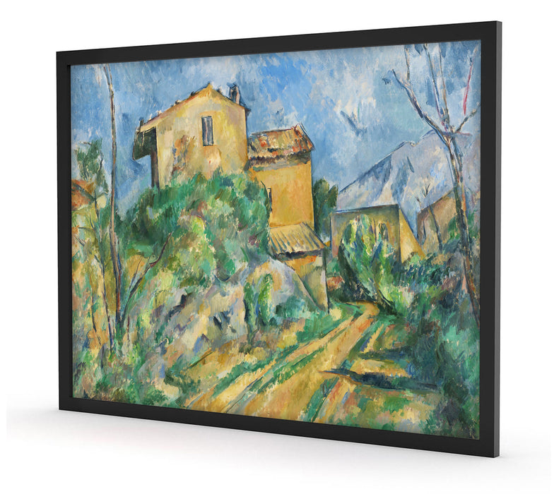 Paul Cézanne - Das Haus Maria am Weg zum Château Noir, Poster mit Bilderrahmen