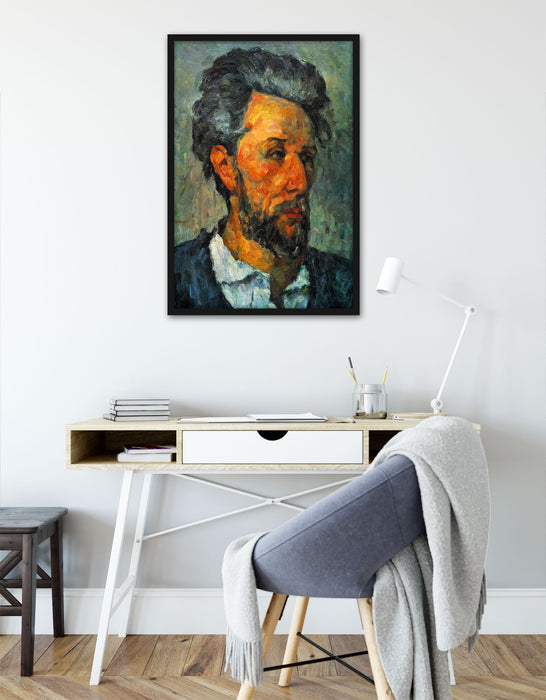 Paul Cézanne - Portrait of Victor Chocquet , Poster mit Bilderrahmen