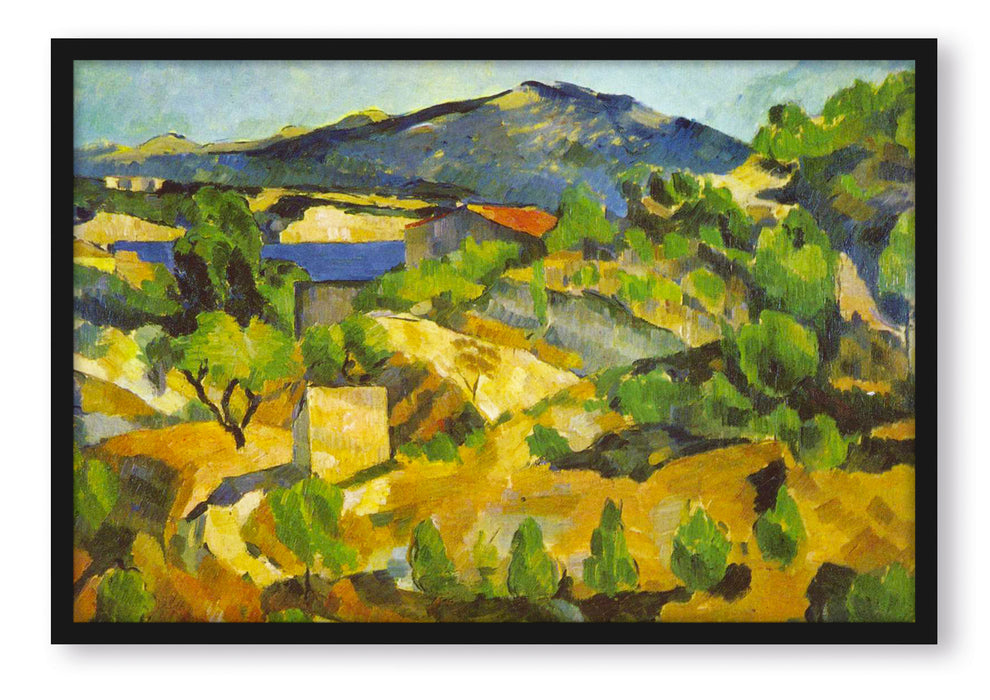 Paul Cézanne - Berge in der Provence, Poster mit Bilderrahmen