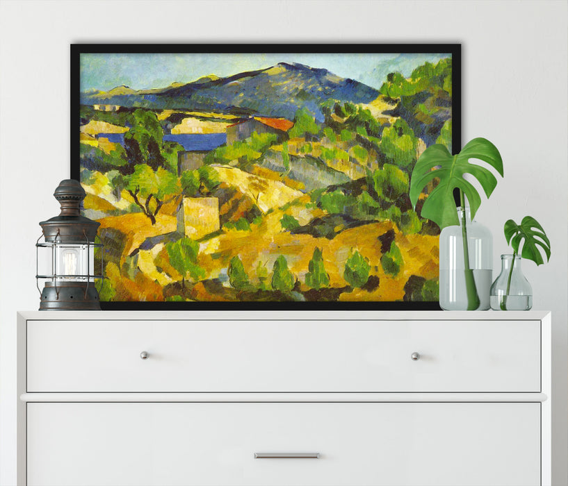 Paul Cézanne - Berge in der Provence, Poster mit Bilderrahmen