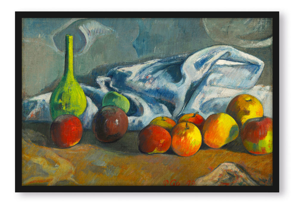 Paul Gauguin - Stillleben mit Äpfeln , Poster mit Bilderrahmen