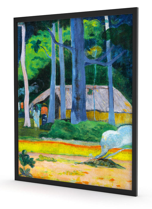 Paul Gauguin - CABANE SOUS LES ARBRES, Poster mit Bilderrahmen