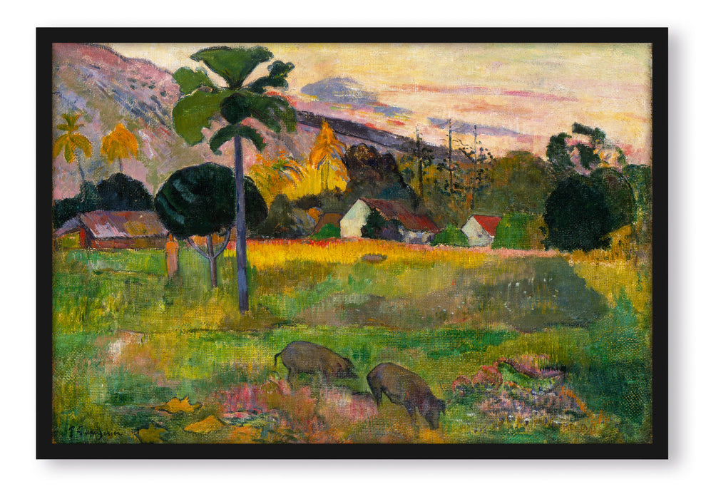 Paul Gauguin - Haere Mai , Poster mit Bilderrahmen