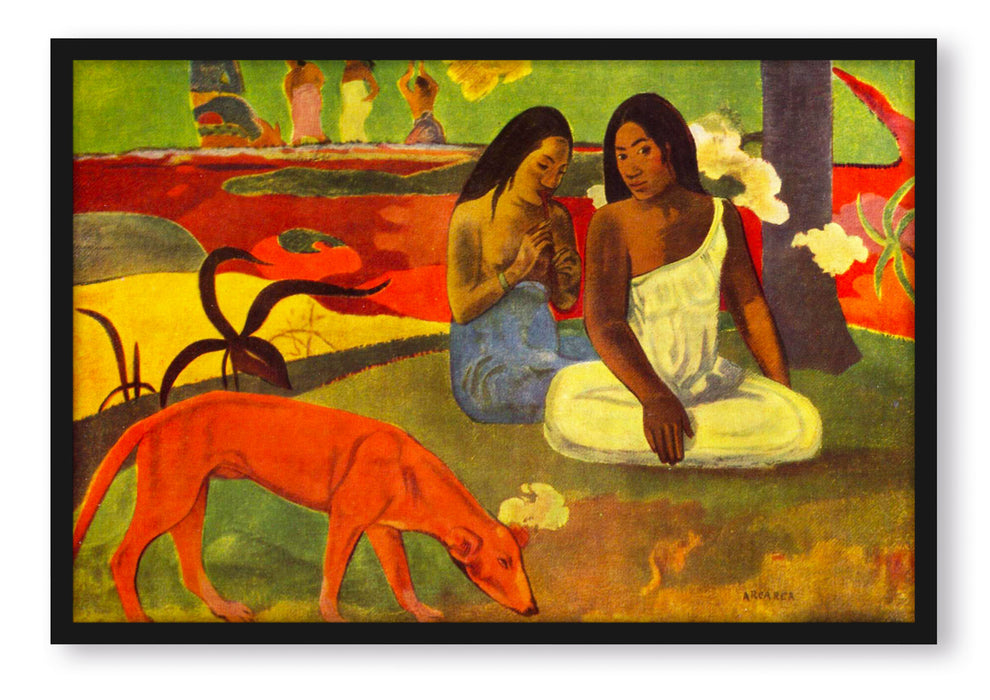 Paul Gauguin - Arearea , Poster mit Bilderrahmen