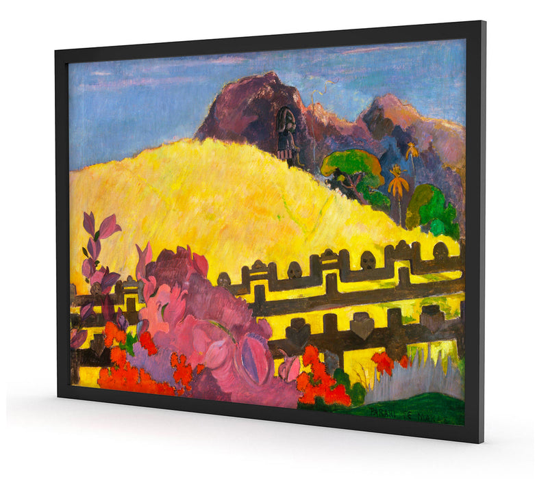 Paul Gauguin - Der heilige BergPARAHI TE MARAE, Poster mit Bilderrahmen