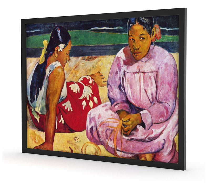 Paul Gauguin - Tahitische Frauenoder Frauen von Tahit, Poster mit Bilderrahmen