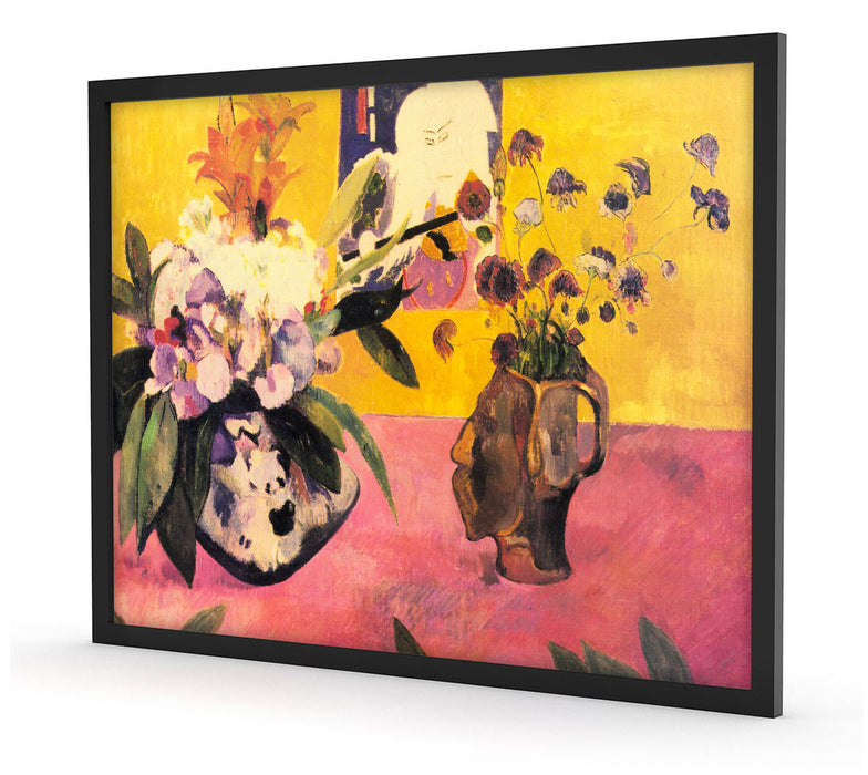 Paul Gauguin - Stillleben mit japanischer Grafik , Poster mit Bilderrahmen